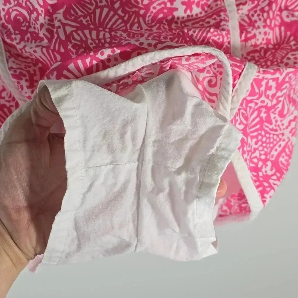 {Lily Pulitzer} Pink and White Cala Skort Hotty Get Crackin - Size 0 - Picture 4 of 11